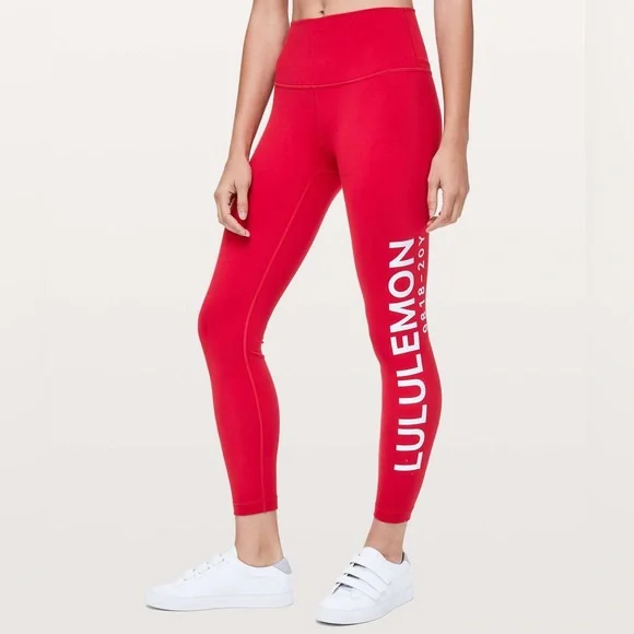Lululemon Red 20 Year anniversary Leggings MINT CONDITION size 6 - Picture 1 of 5